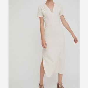 Rita Row Hedda Dress Womens Size XS Double Cotton Gauze Side Slits V Neck